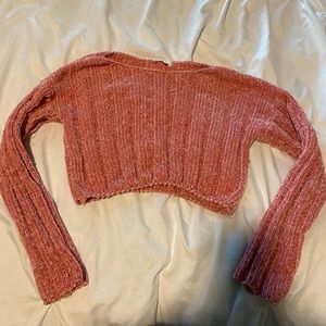 Better Be pink crop sweater, size small